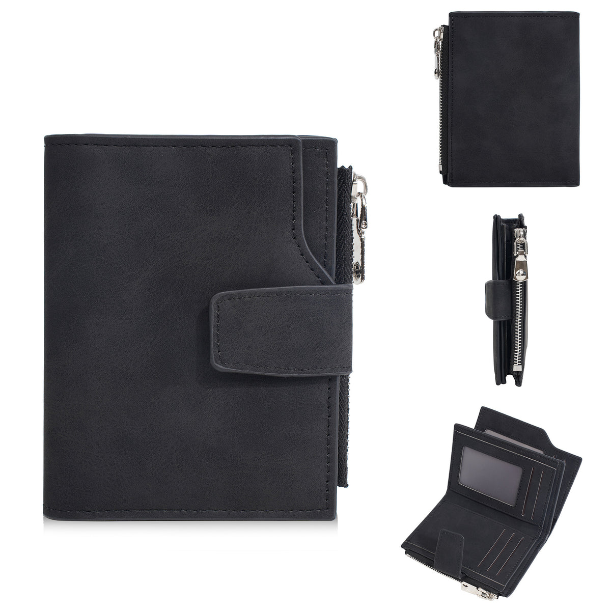 Men's Short High-grade Multiple Slots Trifold Simple Vertical Men's Wallets