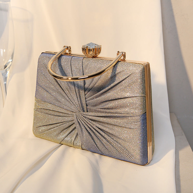 Women's Retro Dinner Hand-woven Banquet Metal Evening Bags