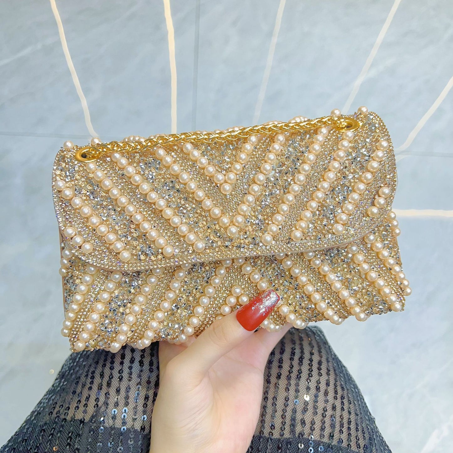 Full Diamond Clutch High-grade Banquet Underarm Handbags