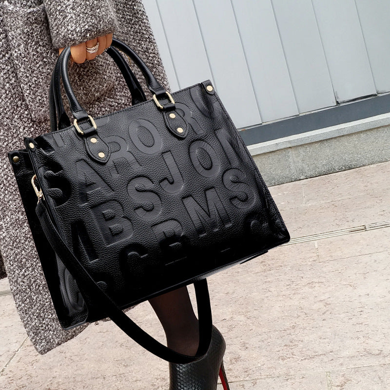 Women's Cowhide Large Capacity Light Luxury Minority High-grade Bags