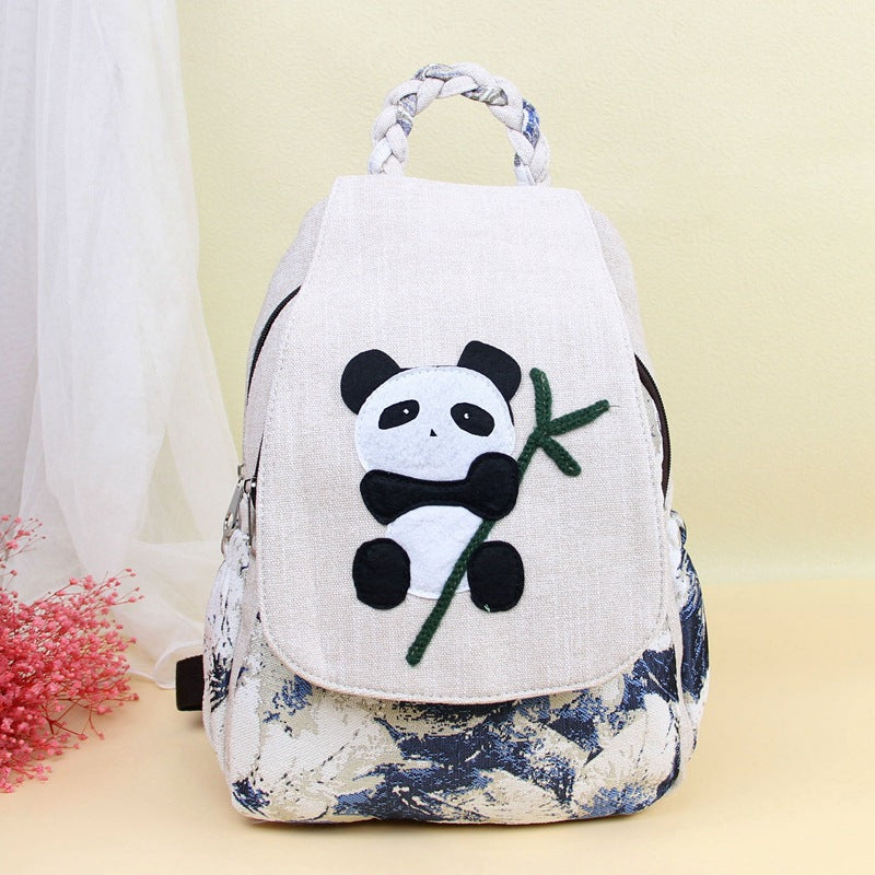 Fresh Simple Fabric Lesser Panda Double Backpacks