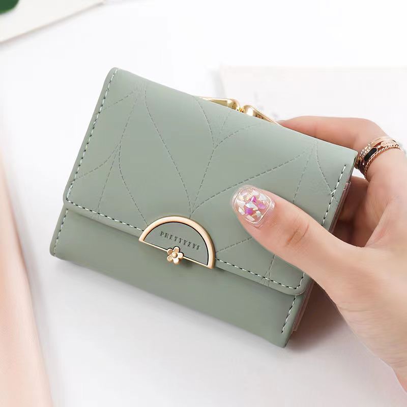 Women's Short Niche Fresh Multiple Slots Folding College Bags