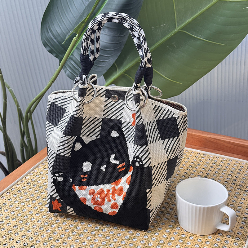 Festival Knitted Portable Out Large Capacity Women's Handbag