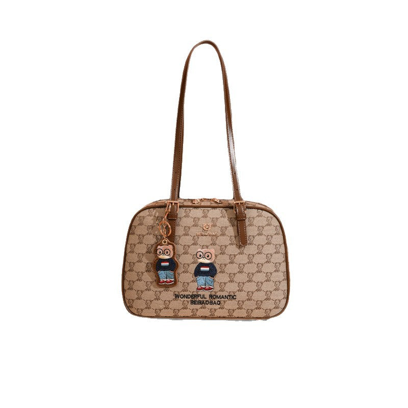 Women's Source Elegant Portable Large Capacity Versatile Western Style Women's Shoulder Bag