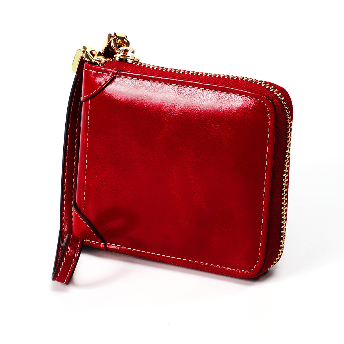 Women's & Men's & Genuine Leather High-grade Short Zip Ladies Wallets