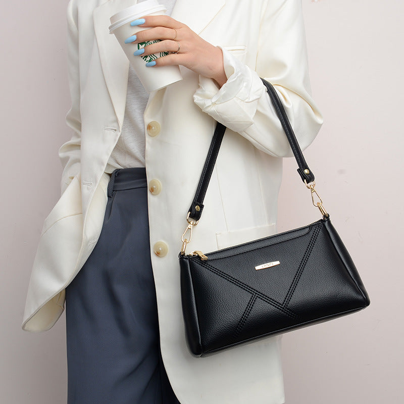 Women's Elegant Fashion Mom Underarm Leather Crossbody Bags