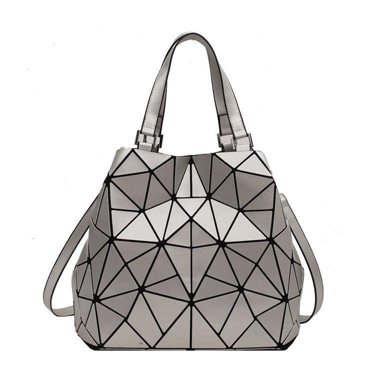 Women's Korean Fashion Solid Color Geometric Pattern Crossbody Bags