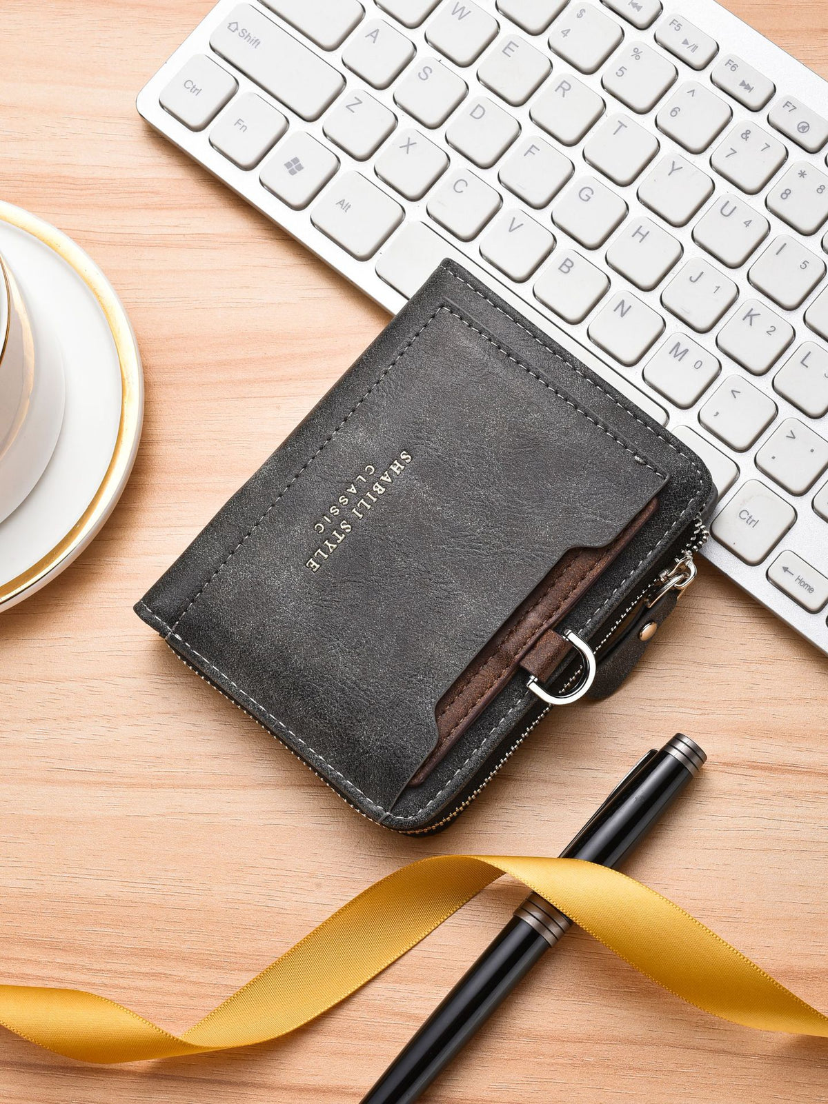 Men's Short Multiple Slots Car Drawing Male Card Holder
