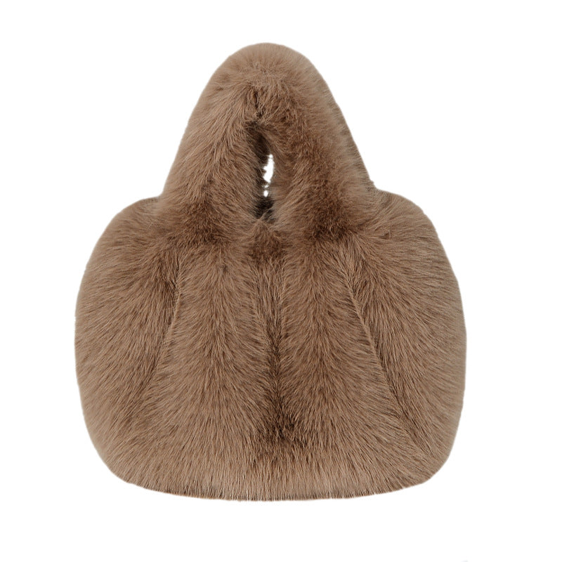 Fur Imitation Fox Plush Vegetable Basket Bags
