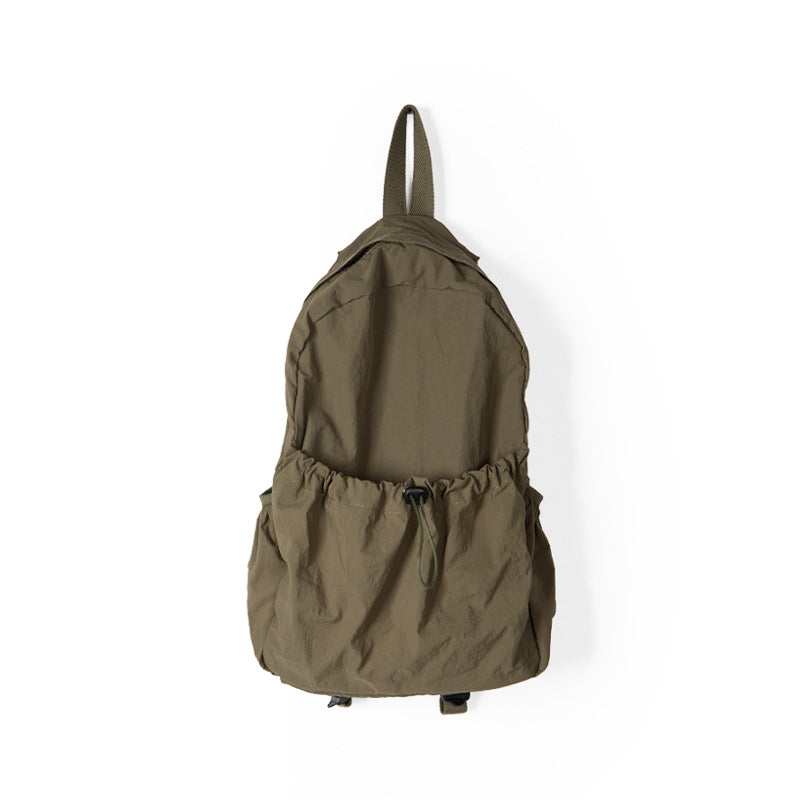 Niche Waterproof Nylon Cloth Drawstring Female Lightweight Backpacks