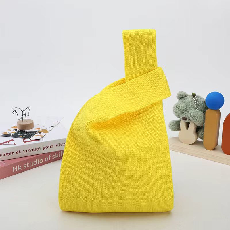 Candy Gift Simple Knitted Solid Color Handbags