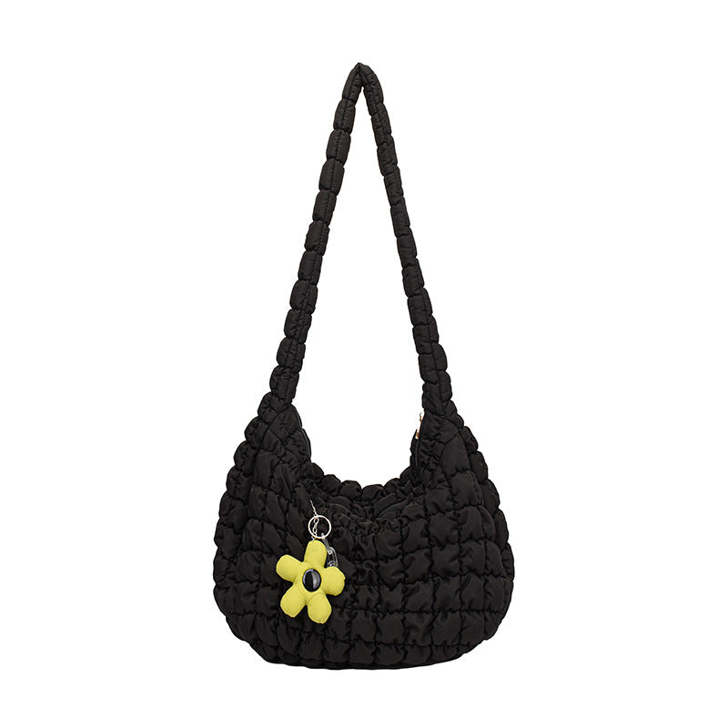 Pleated Large Korean Fashion Capacity Bubble Shoulder Bags