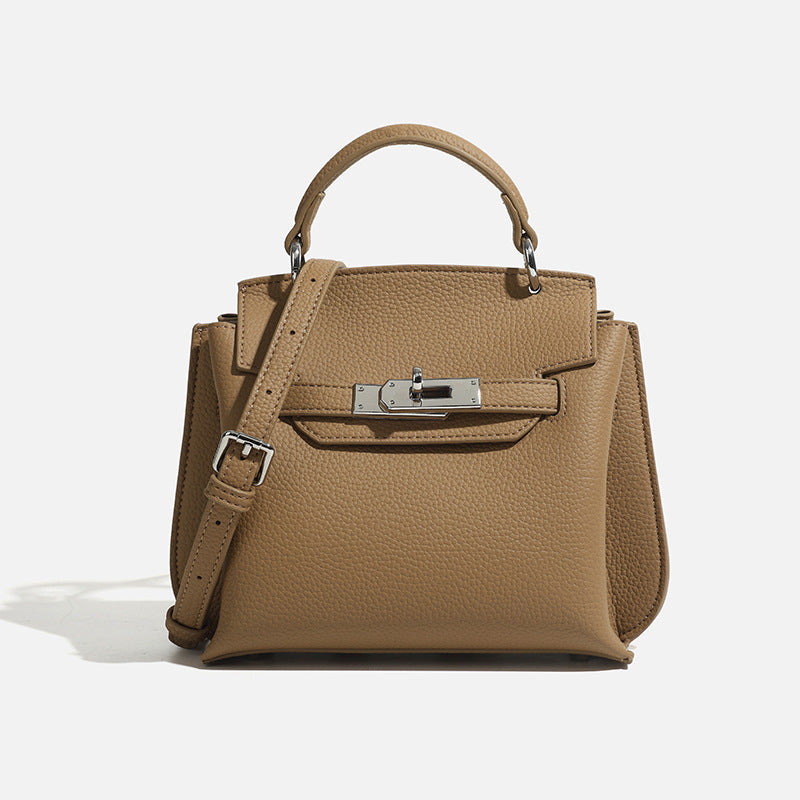 Women's High-grade Niche Commuter Retro Lychee Pattern Lock