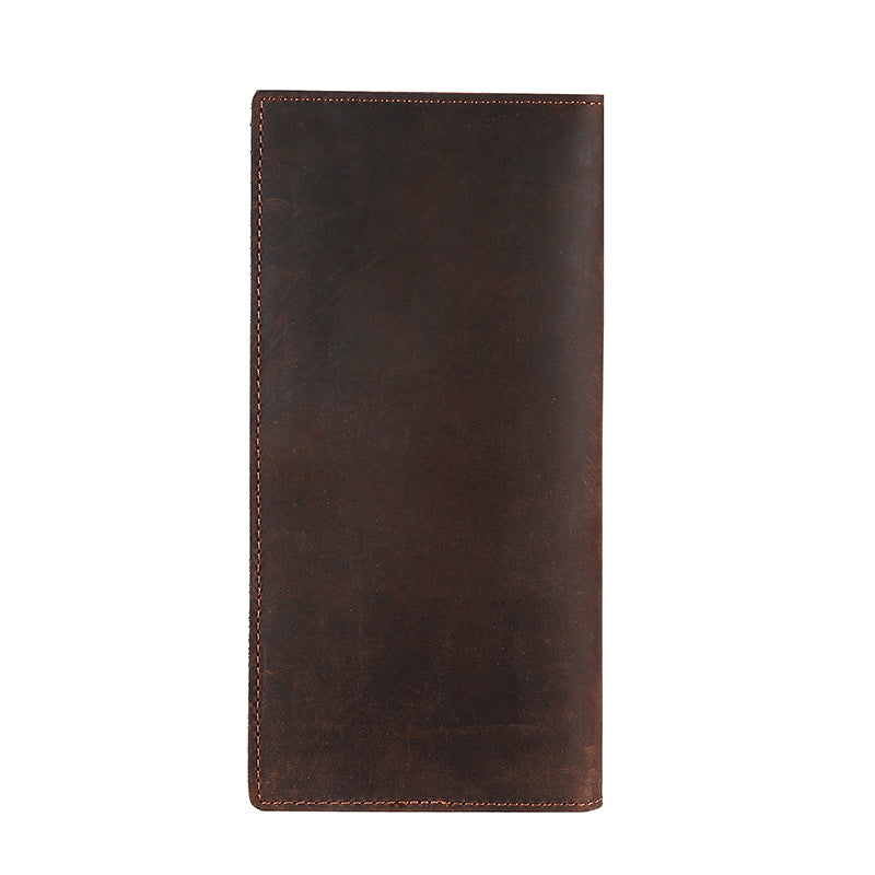Men's Leather Long Genuine Hand-held Multiple Slots Card Holder