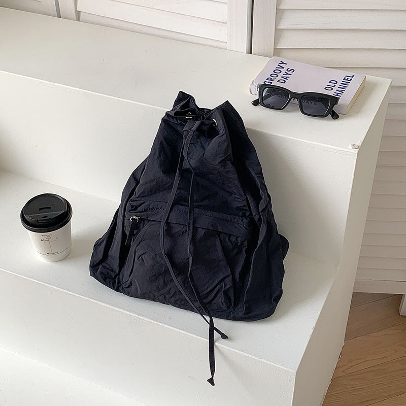Style Lightweight Fashion Female Drawstring Simple Backpacks