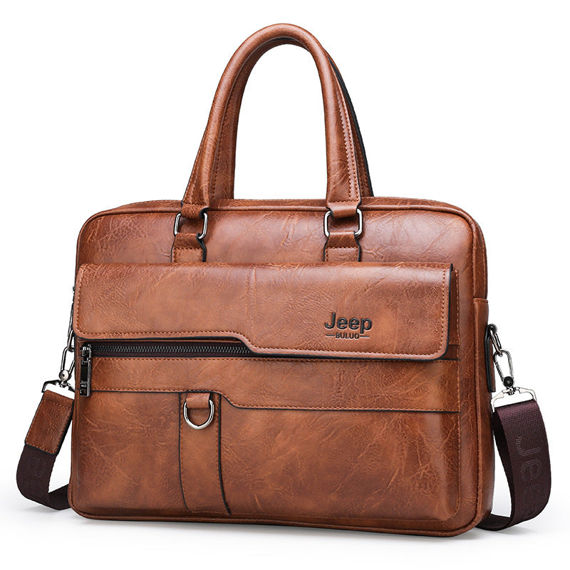 Men's Classic Trendy Hand Business Leather Men's Handbags