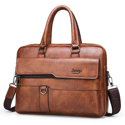 Men's Classic Trendy Hand Business Leather Men's Handbags