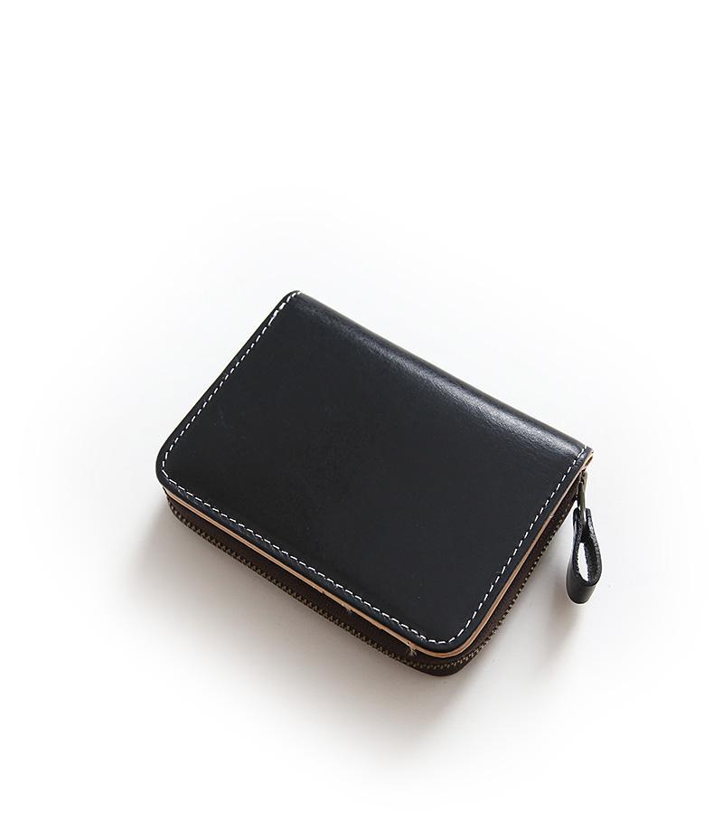 Men's Cowhide Short Genuine Vertical Zipper Green Purses