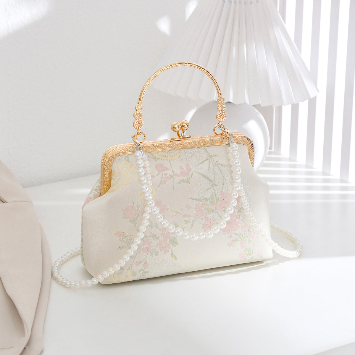 Silk Style Embroidery Han Clothing Summer Chain Dumpling Floral Women's Shoulder Bag