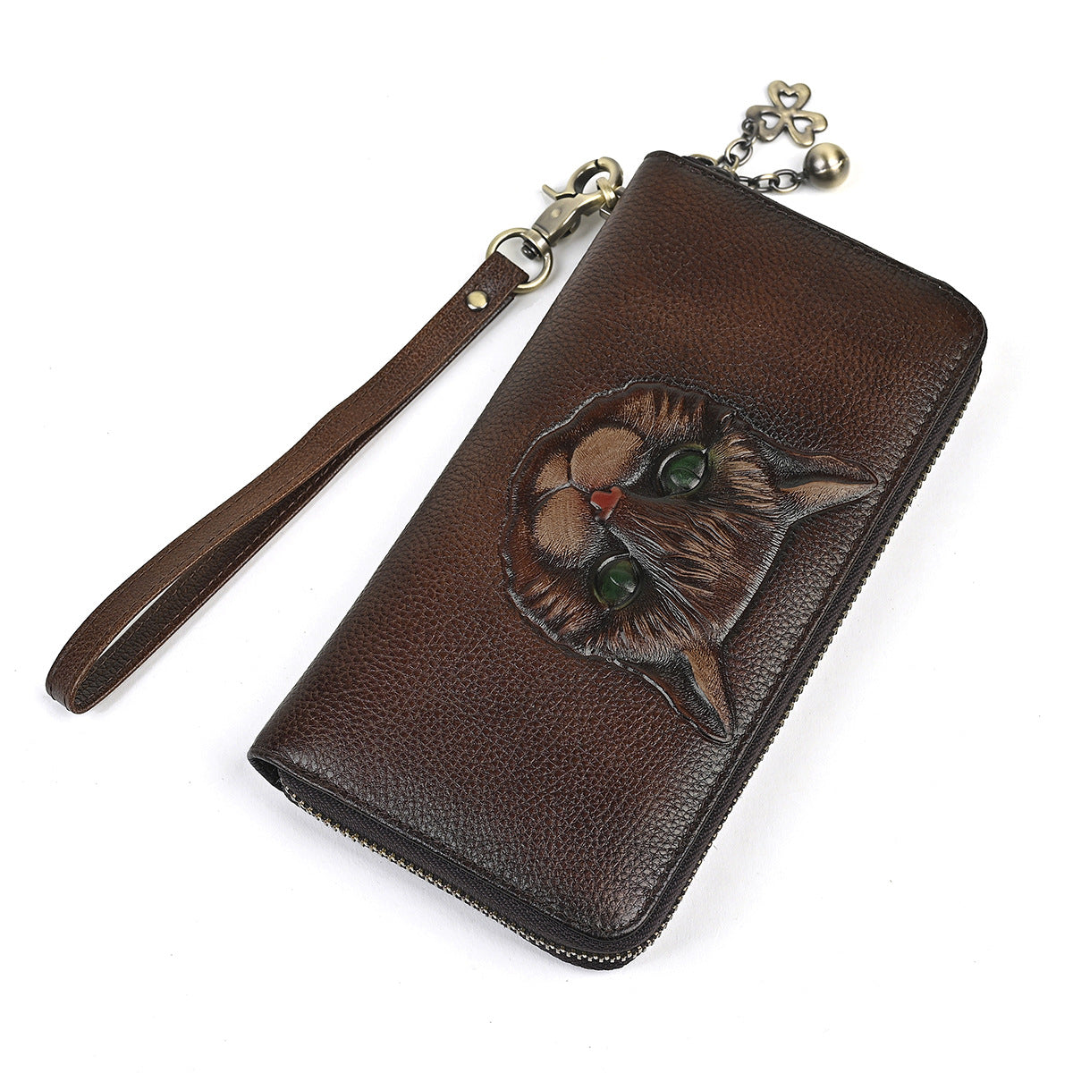 Women's Genuine Leather Clutch Trendy Vintage First Layer Bags