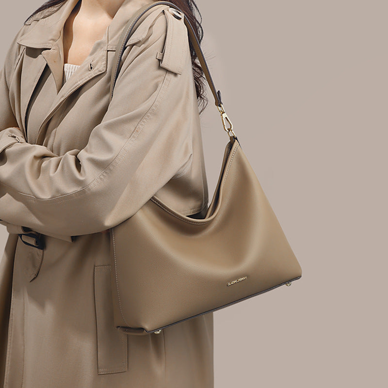 Women's Summer Genuine Leather Underarm Large Capacity Versatile Tote Bags