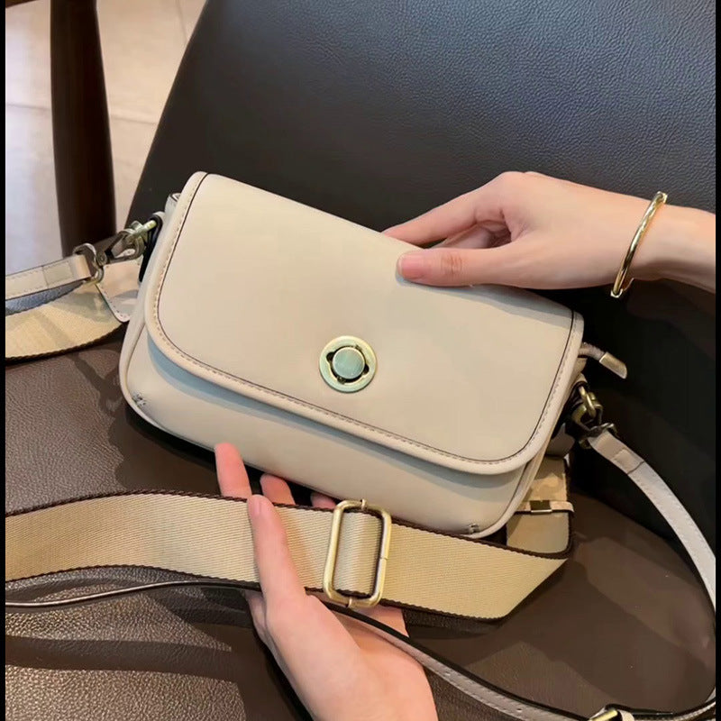 Women's Genuine Leather Golden Underarm Fashion Shoulder Bags