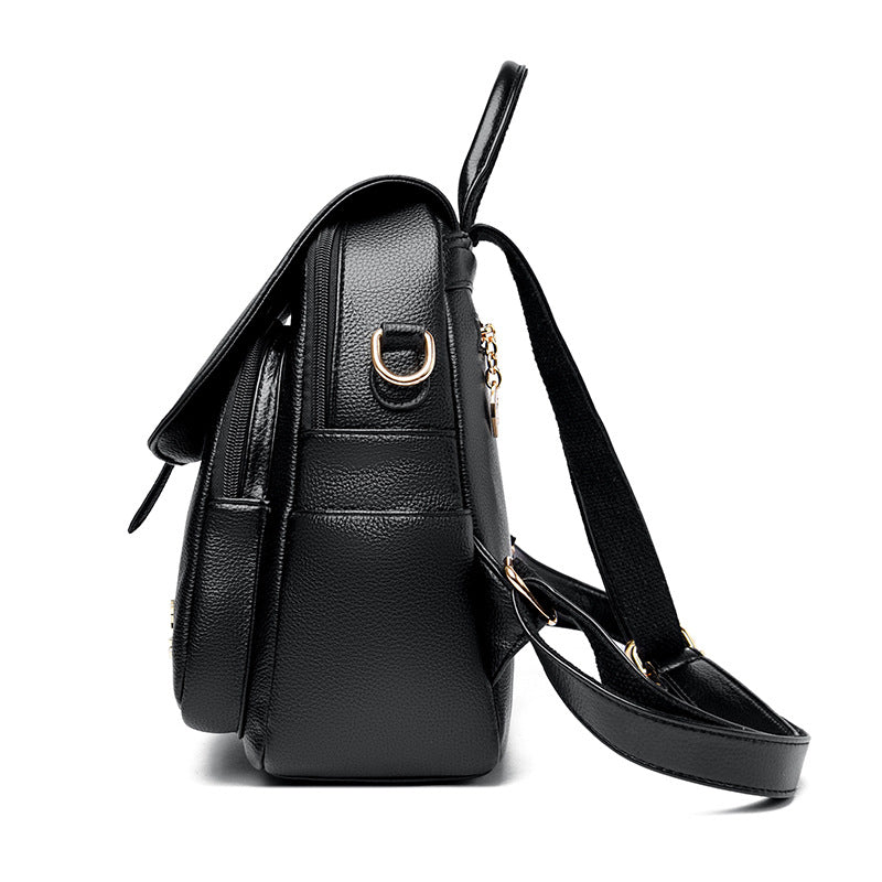 Spring Style Korean Fashion Soft Leather Backpacks