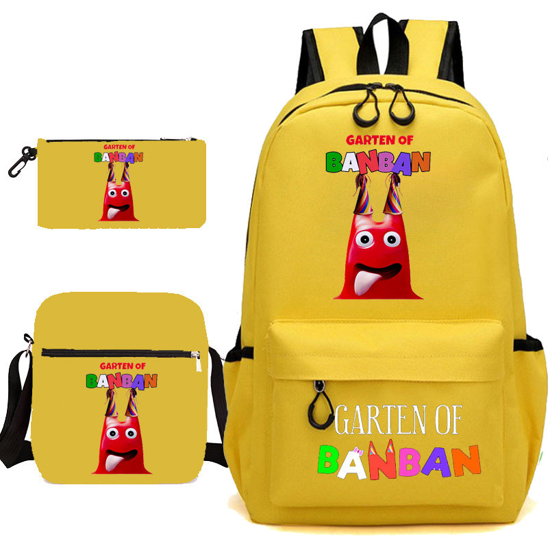 Elegant Unique Garden Game Pencil Three-piece Elementary School Students' Schoolbags
