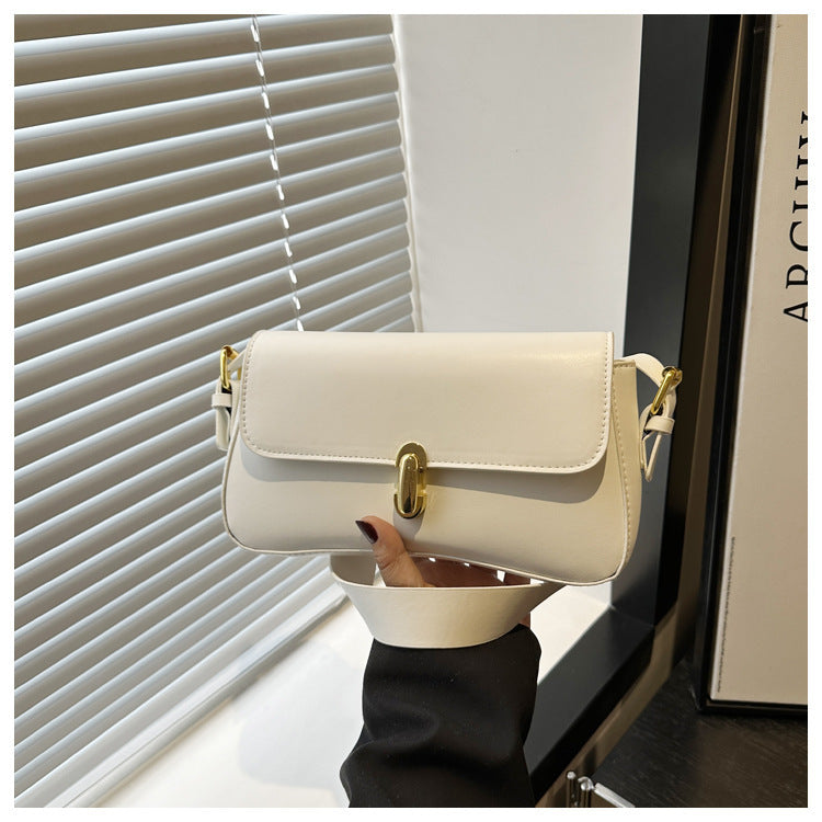 Women's Portable Underarm French Style Personality Fashion Retro Lock