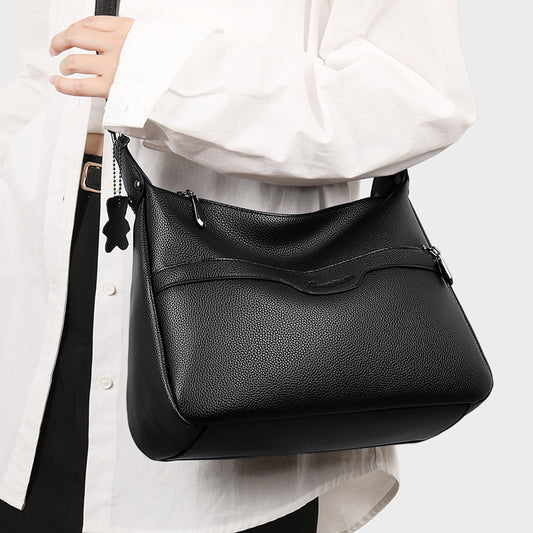 Women's Fashion Underarm Simple Large Capacity Soft Crossbody Bags