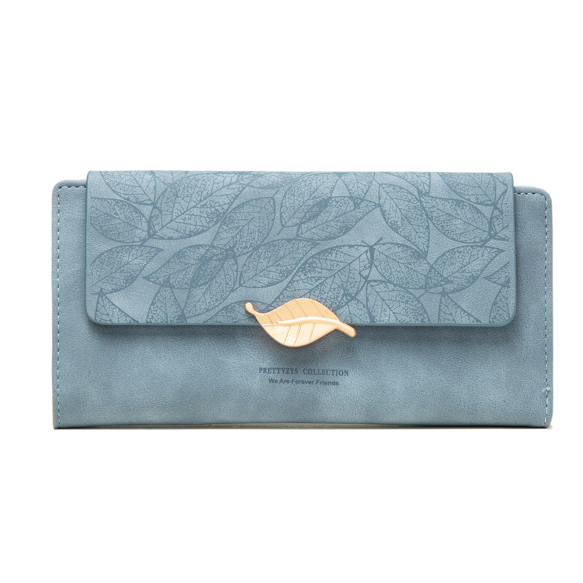 Women's Long Korean Frosted Zipper Leaf Buckle