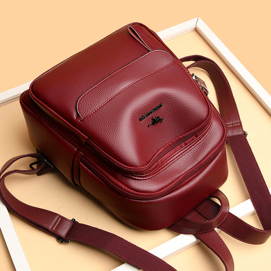 Attractive Women's Slouchy Soft Leather Mom Backpacks