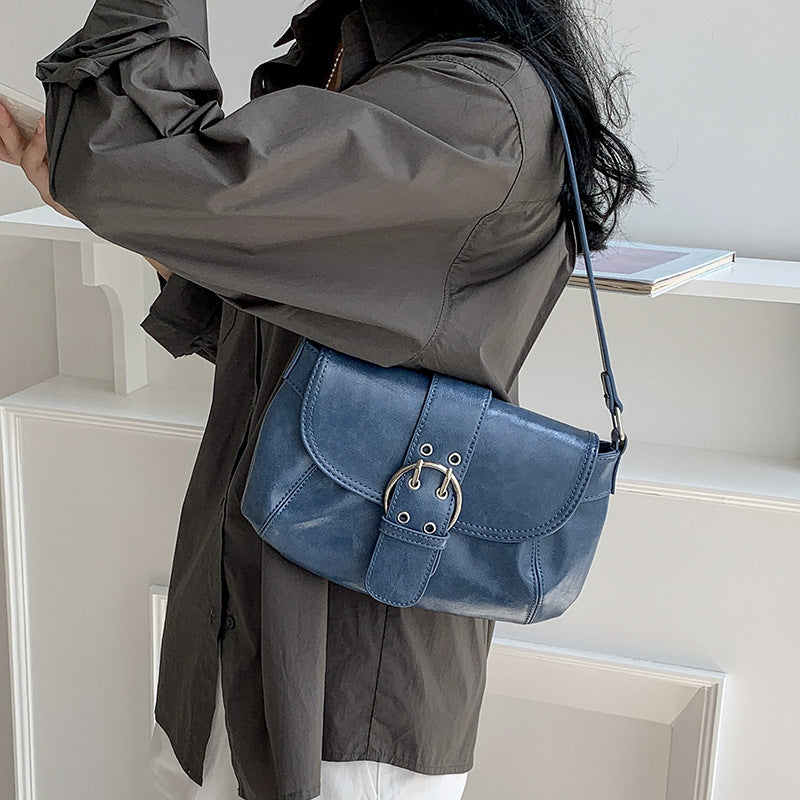Saddle Niche High Sense Female Personality Large Shoulder Bags