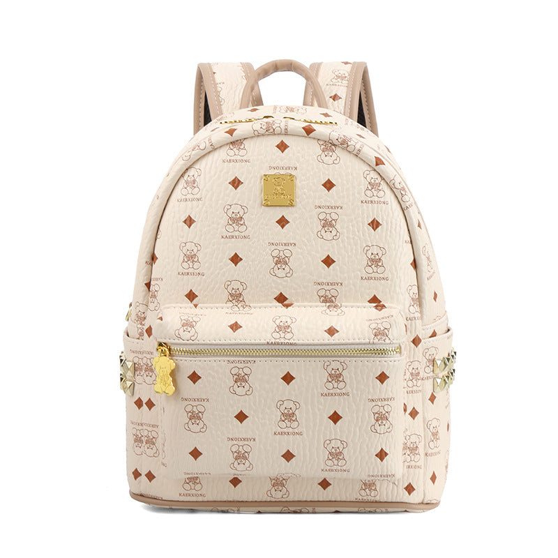 Women's Bear Fashion Printing Large Capacity For Backpacks