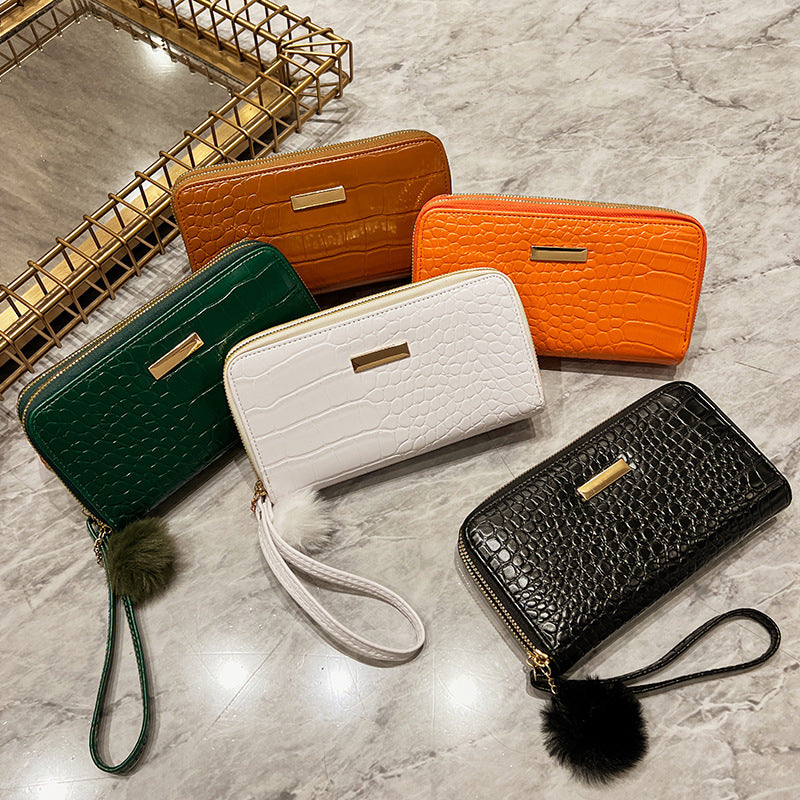 Stylish Women's Cheap Simple Crocodile Pattern Purses