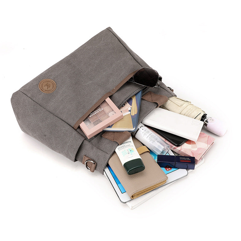 Women's Fashionable Simple Korean Style Portable Large Bags