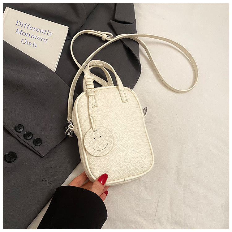 Women's Fashion Lychee Pattern Portable Fashionable Retro Commuter Women's Shoulder Bag