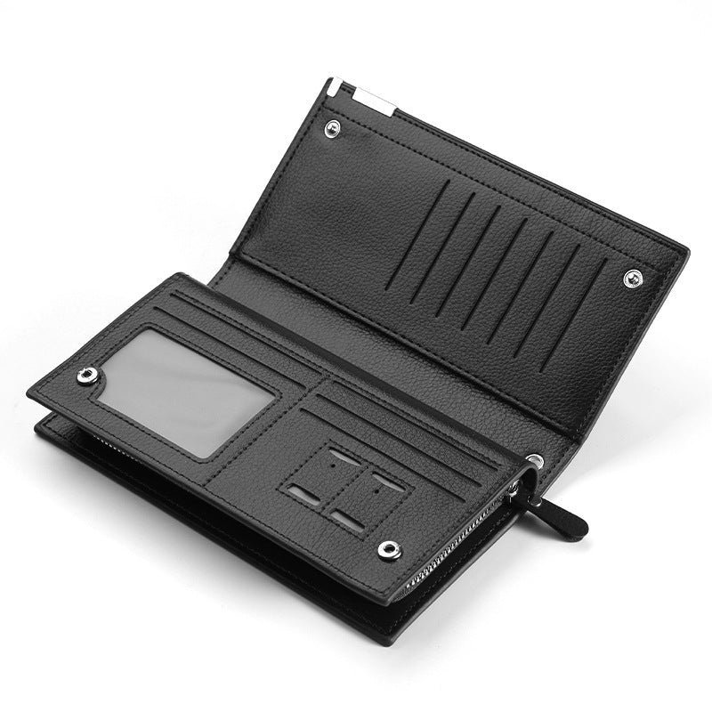 Men's Long Zipper Multiple Slots Light Luxury Men's Wallet