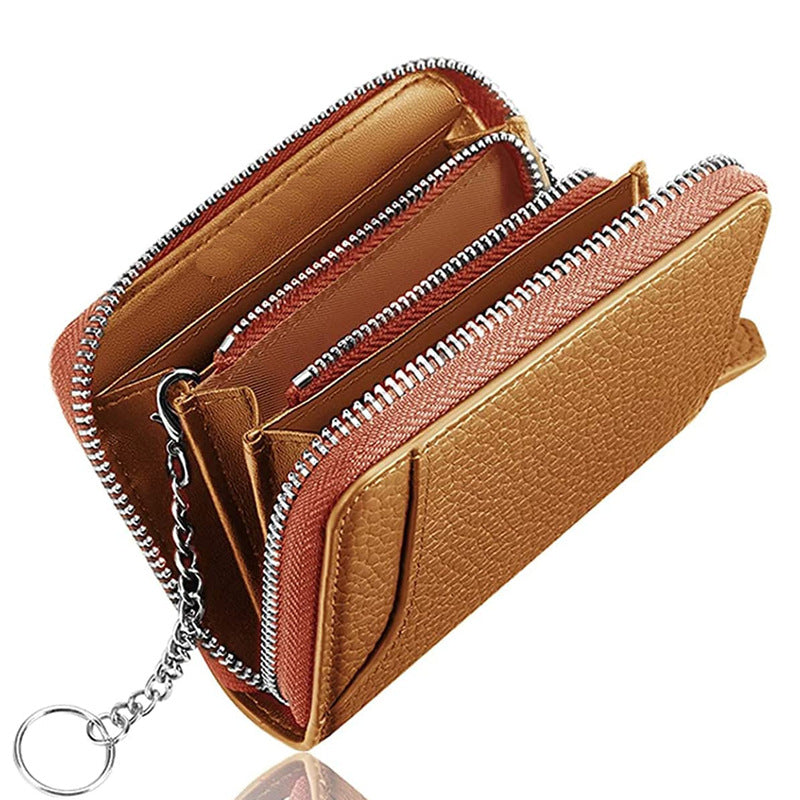 Women's & Men's Leather Short First Layer Litchi Grain Ladies Wallet