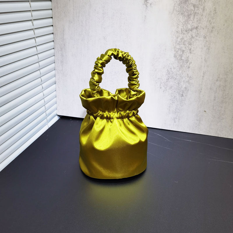 Women's Pleated High-grade Satin Versatile Mini Crossbody Bags