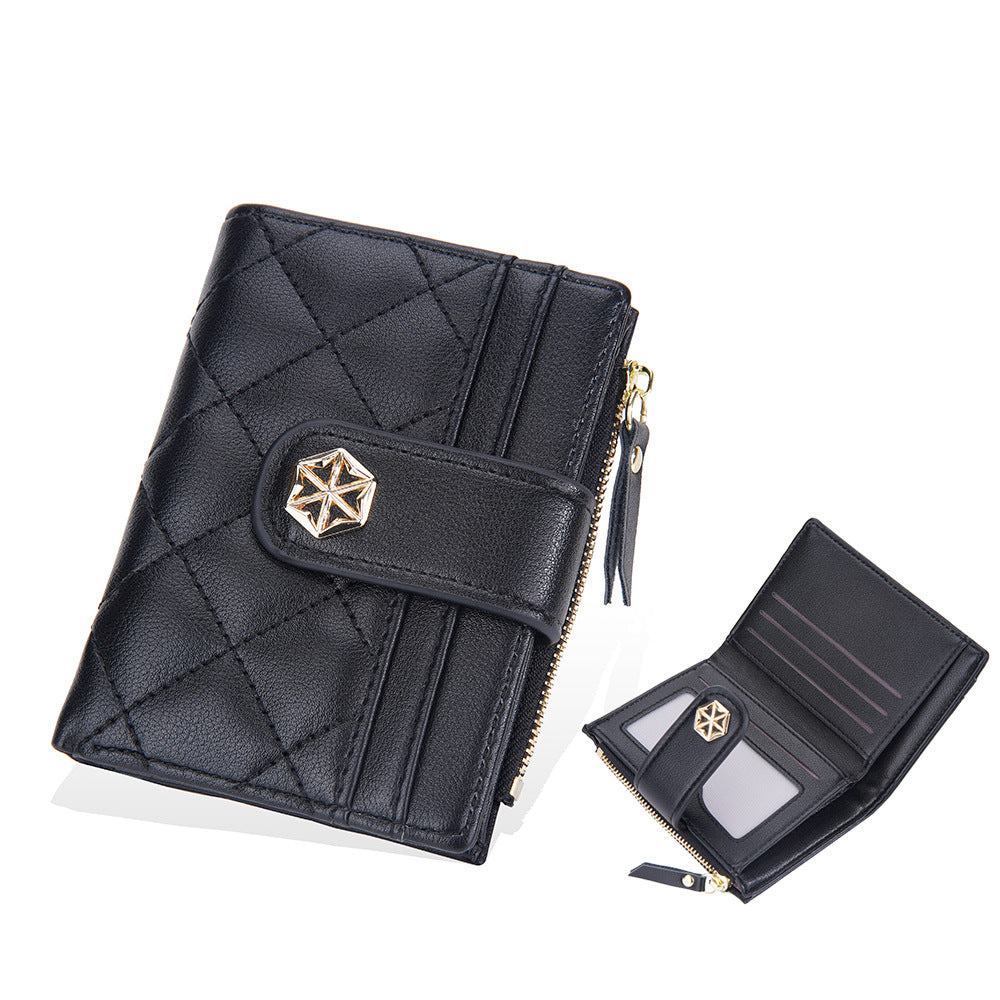 Women's Korean Style Multiple Slots Hasp Zipper Fashion Ladies Wallet