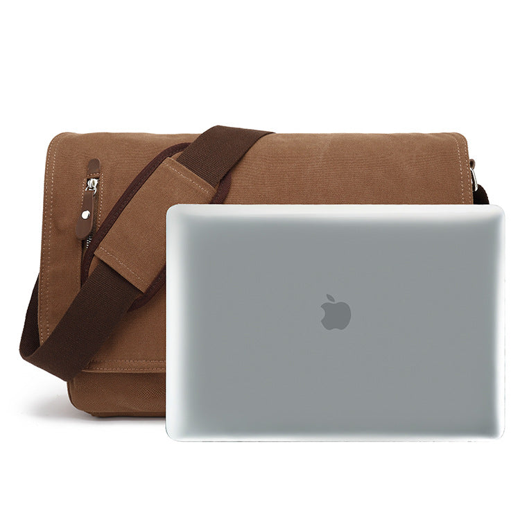 Men's Cotton Canvas Retro Fashion Computer Men's Messenger Bags