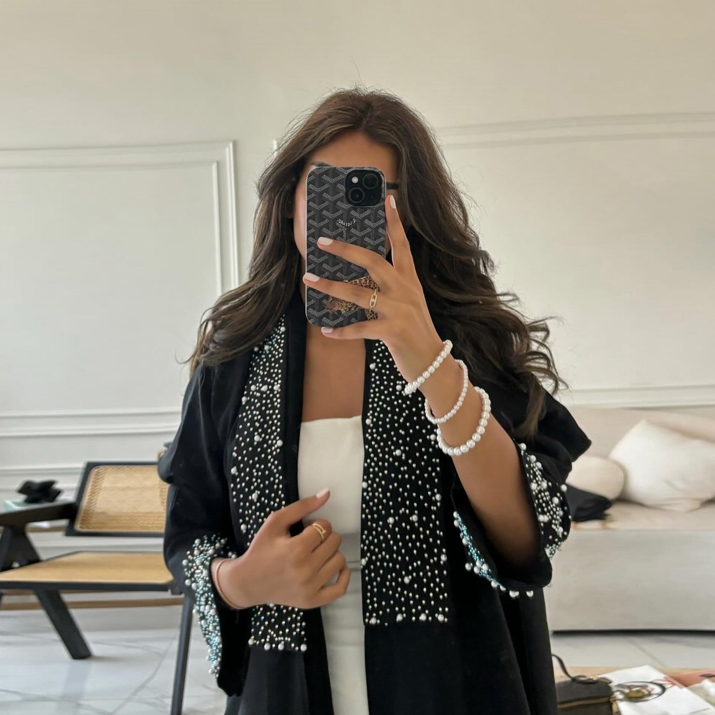 Women's Graceful Rhinestone Fashion Robe Commuter Clothing