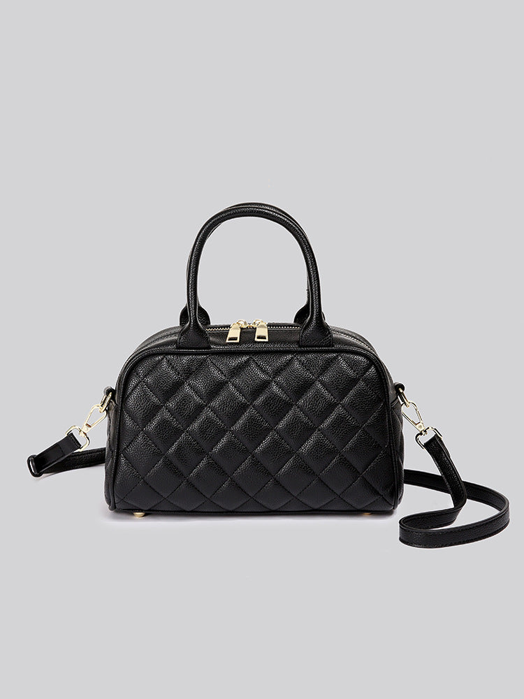 Classic Style Diamond Quilted Trendy Pillow Solid Crossbody Bags