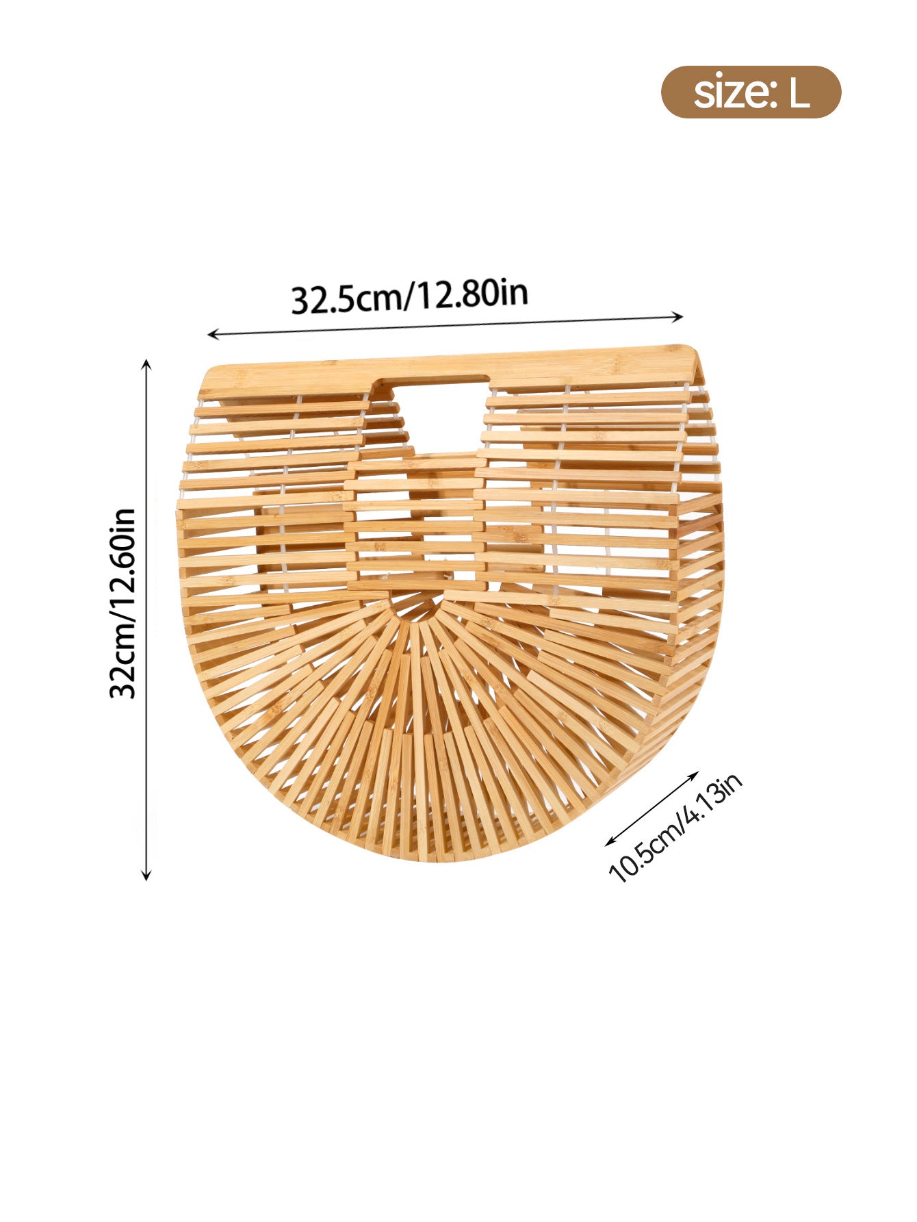 Women's Semicircle Niche Bamboo Hand-woven Beach Handbags