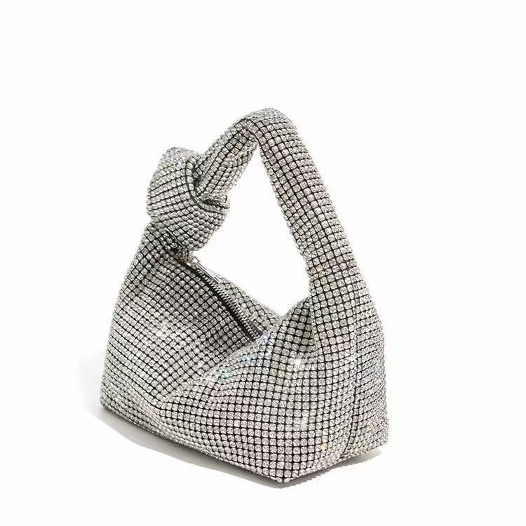 Women's Full Diamond Hot Rhinestone King Dinner Shoulder Bags