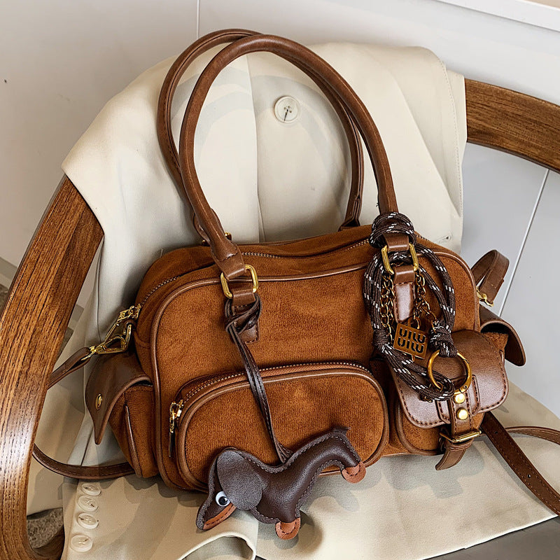 Popular Female Large Capacity Versatile Frosted Shoulder Bags