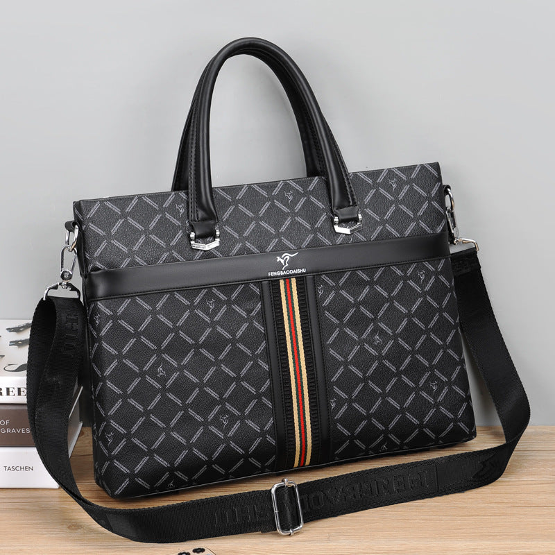 Men's Leather Business Large Capacity Brief Men's Briefcases