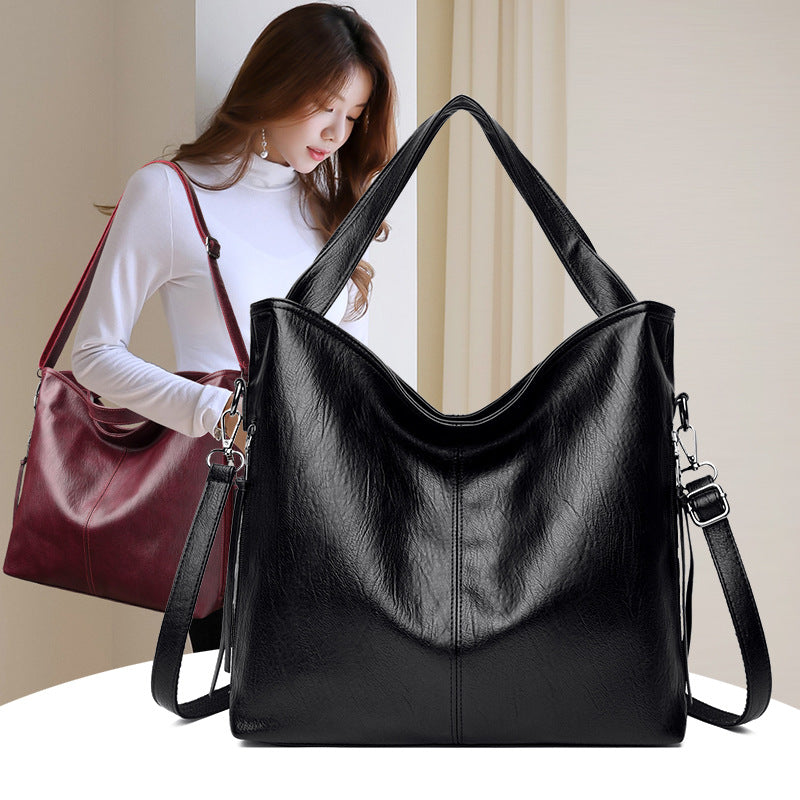 Idle Style Soft Leather Light Luxury Women's Handbag