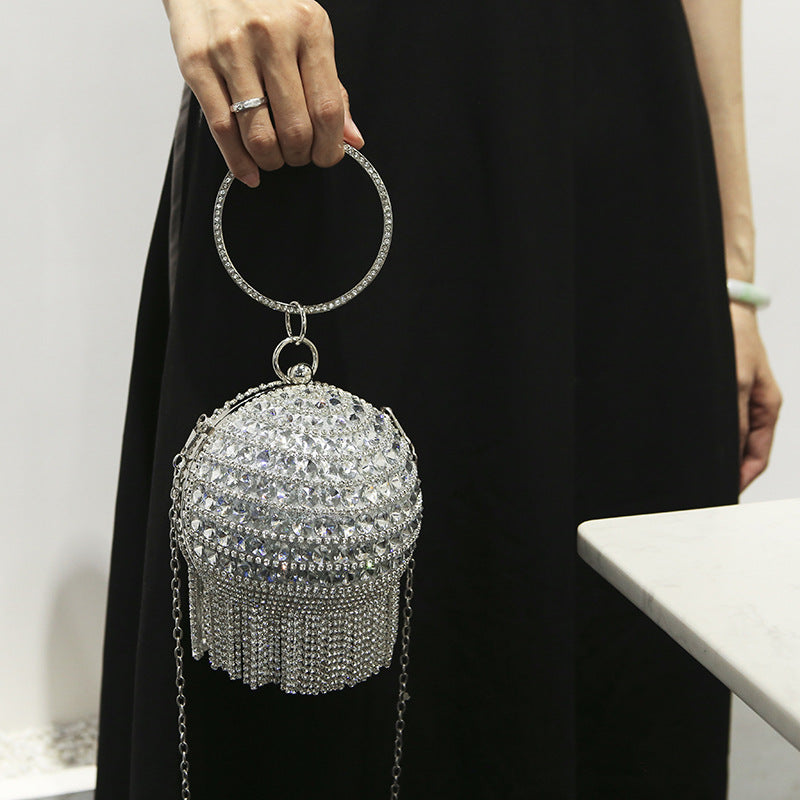 Diamond Tassel Shiny Rhinestone Portable Dinner Evening Bags